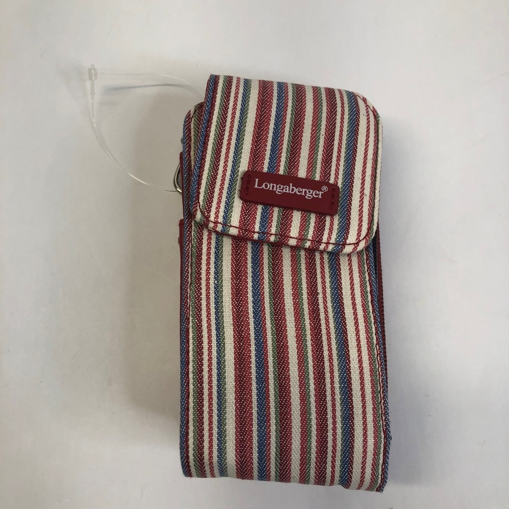 Longaberger Homestead Stripes Striped‎ Zip Around Clutch Wallet Wristlet